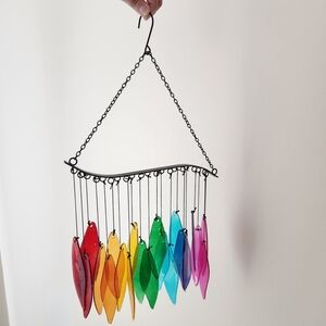 Colorful Hanging Glass Ornament